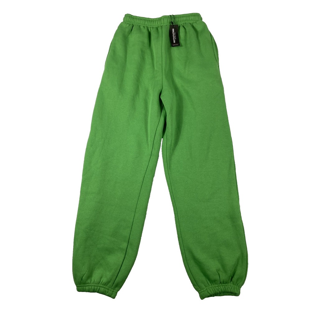 2/$30 NWT PRETTYLITTLETHING Petite Green Sweat Jogger Pants Sz 2 Green Active